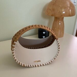 Cult Gaia Cream and Brown Mini Bag
